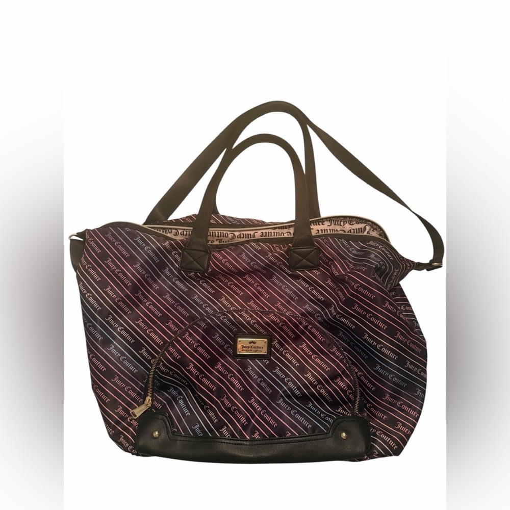 Juicy Couture Weekender Bag - Logo Print Multi Color - Designer Carry-On Tote